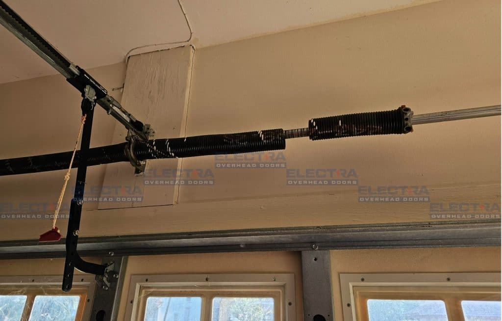 broken garage door parts on show