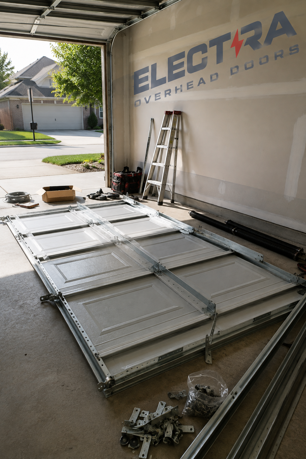 New garage door installation